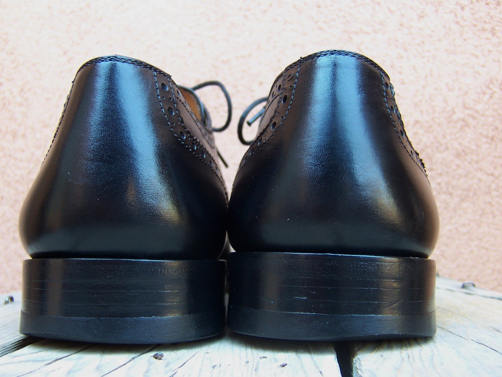 FLORSHEIM IMPERIAL Mens Casual Dress Shoes Black Leather Wingtip Oxfords Size 8M
