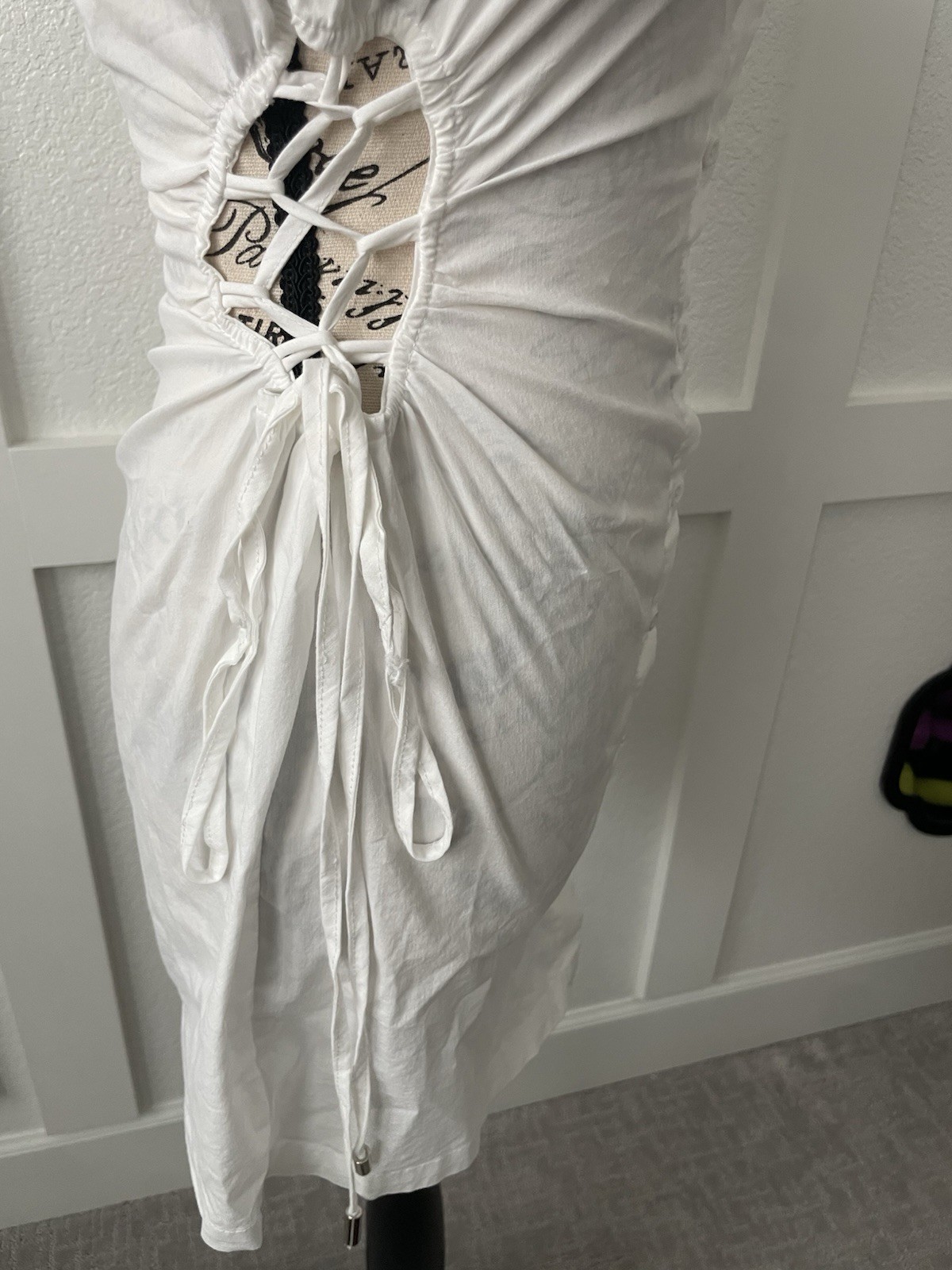 Here & Mine Collared Ruched Puff Sleeve ButtonDown Dress Size S