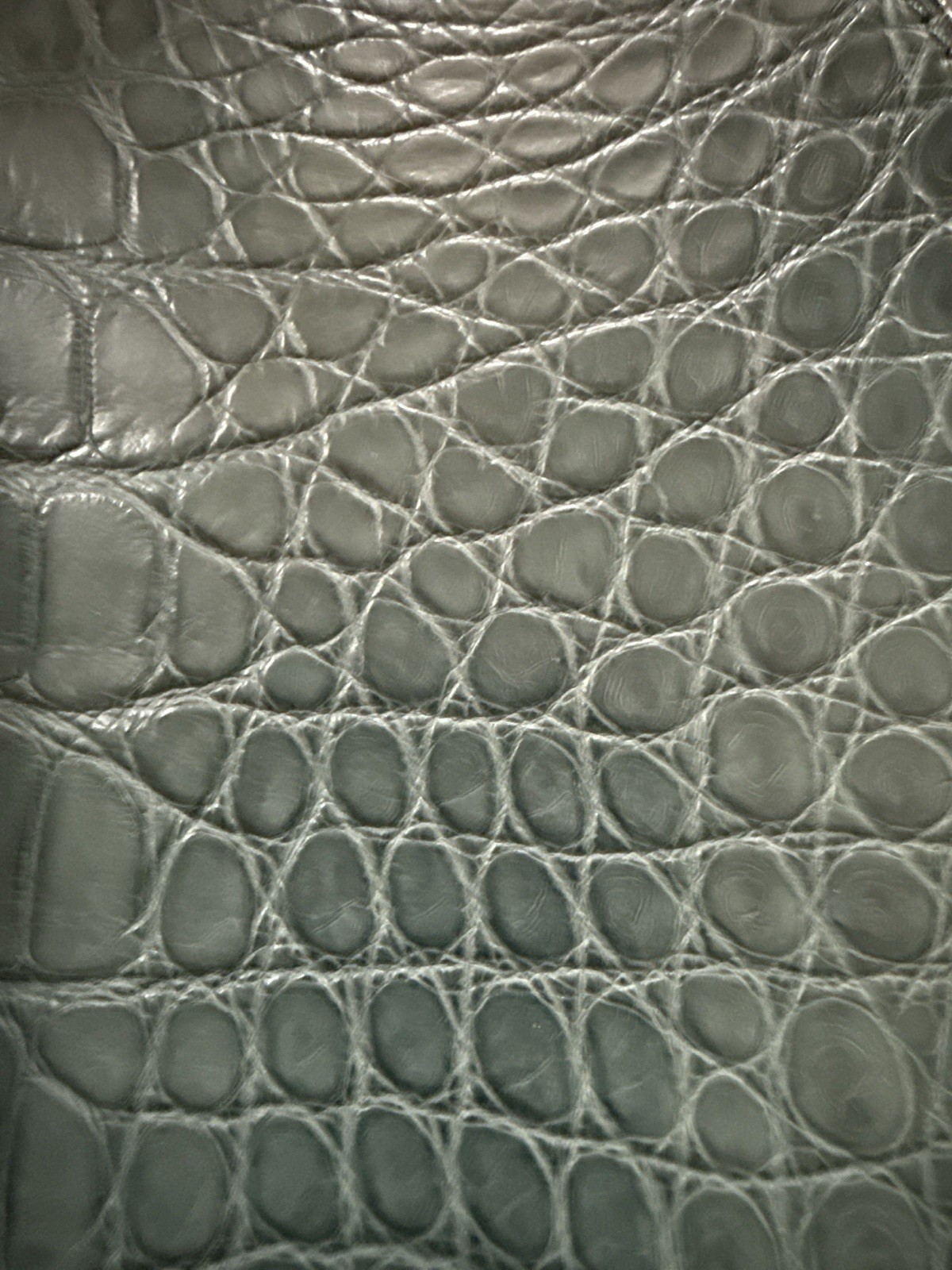 Perrin Paris Box Clutch Teal Croc Embossed Leather CAB5BOXCROG $3950 Retail