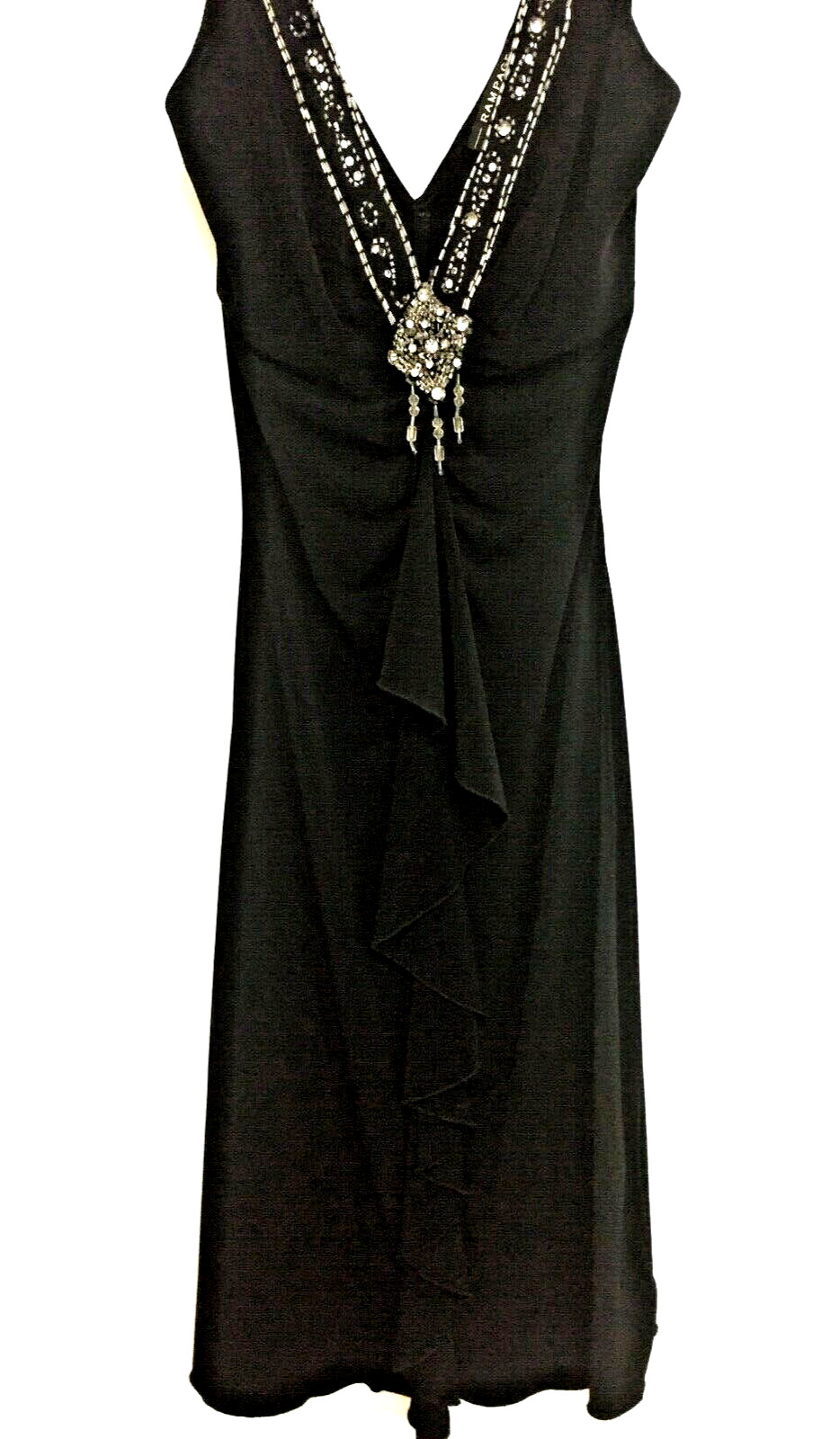 Dressy Little Black Dress RAMPAGE Clothing Company Size Small Rhinestone Accents