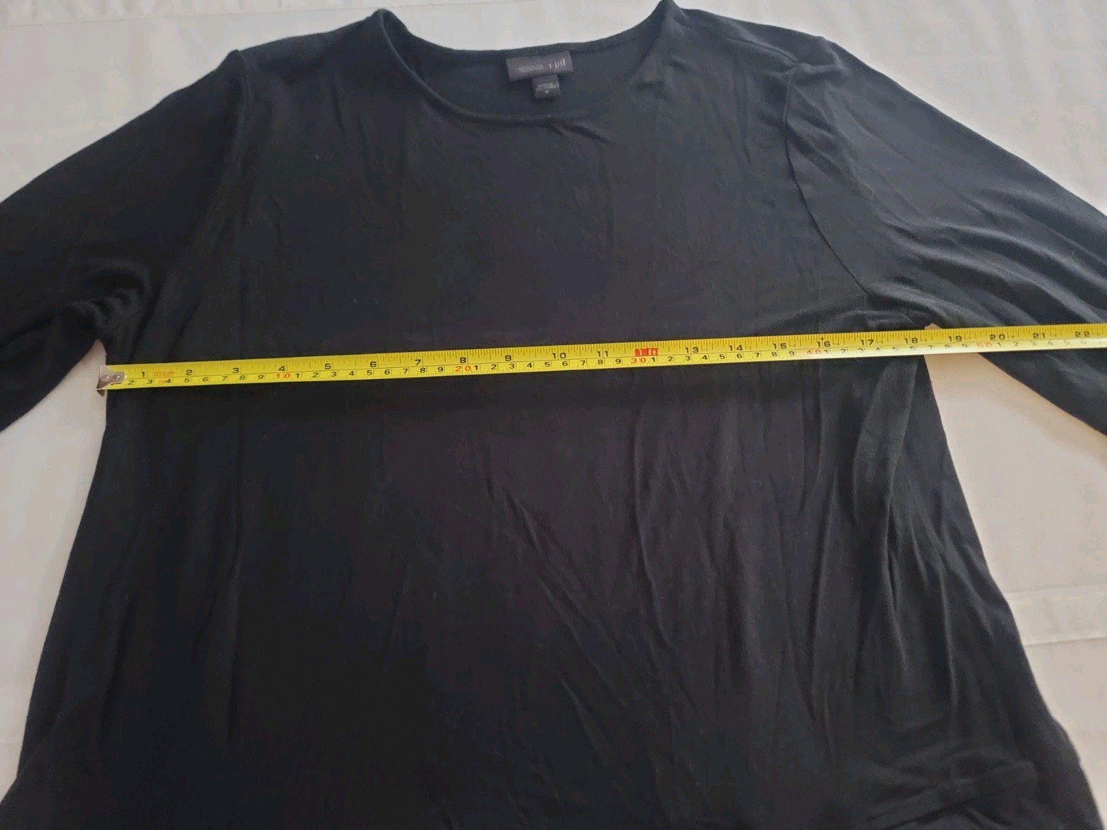 J.Jill Wearever Collection Medium Black Knit Peplum Top Long Sleeve Stretch Tee