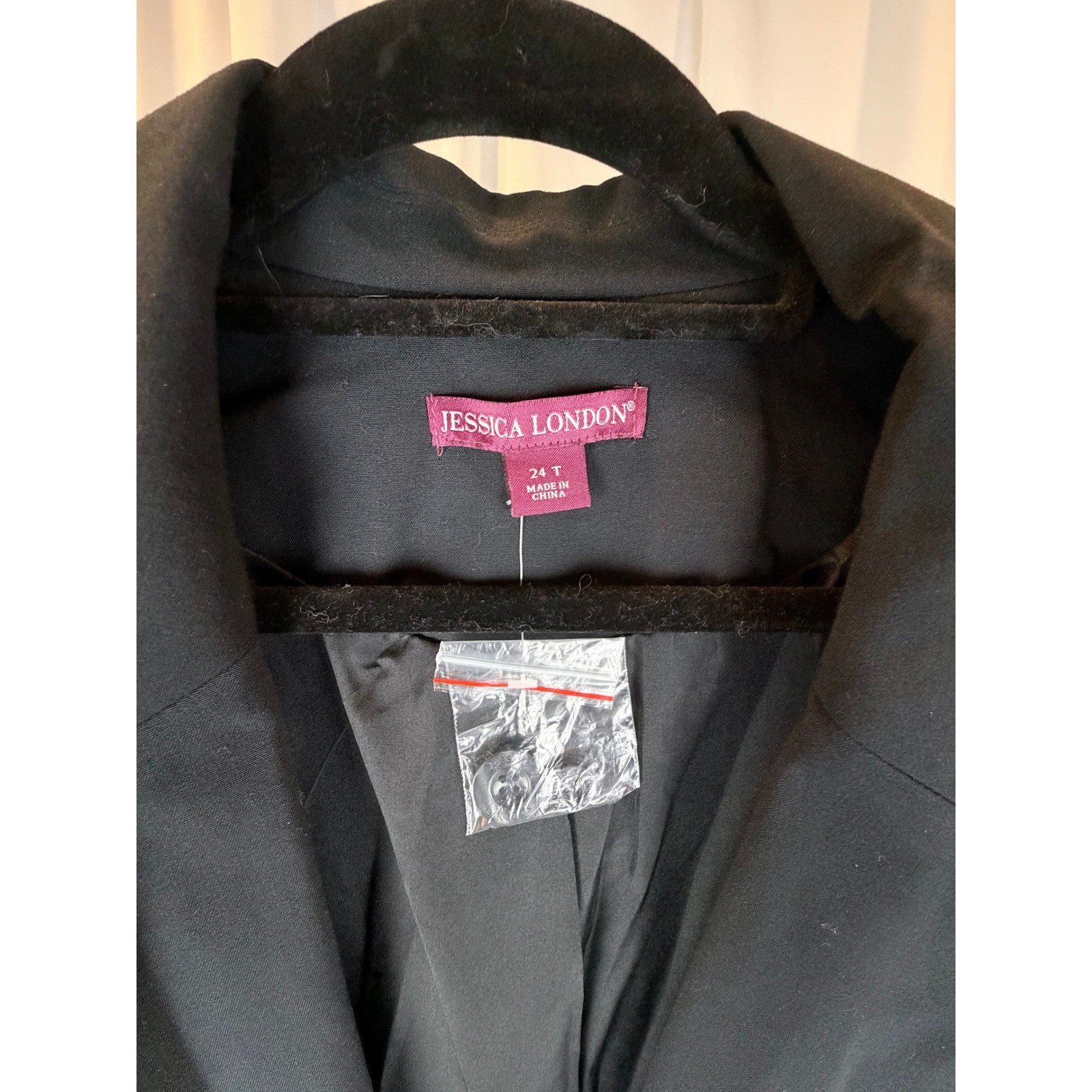 Jessica London Black Blazer Plus Size 24T Tailored Lined Office Corpcore Stretch