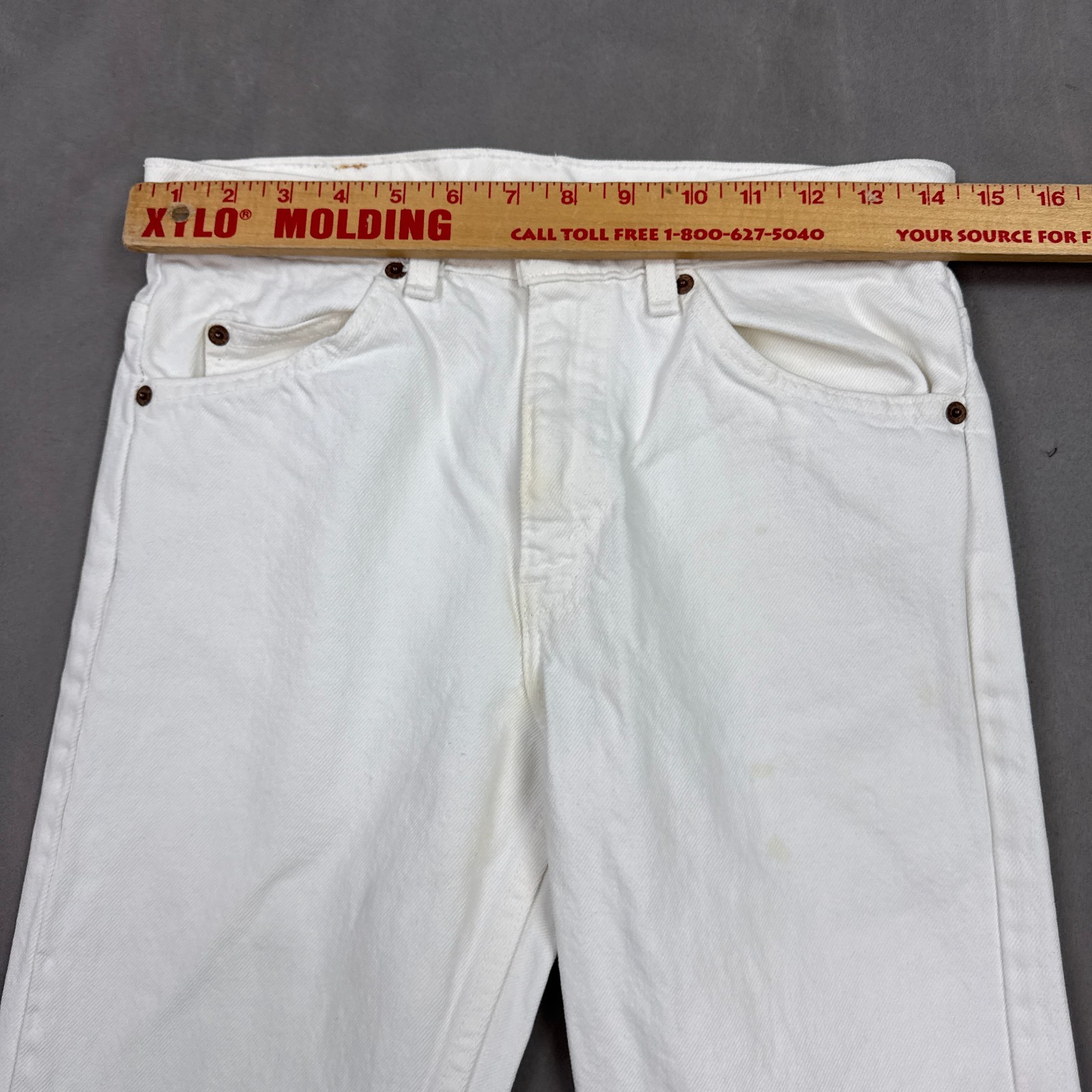 Vintage Levis Jeans Mens 29×30 White 90s Orange Tab Made USA Denim Pants Painter