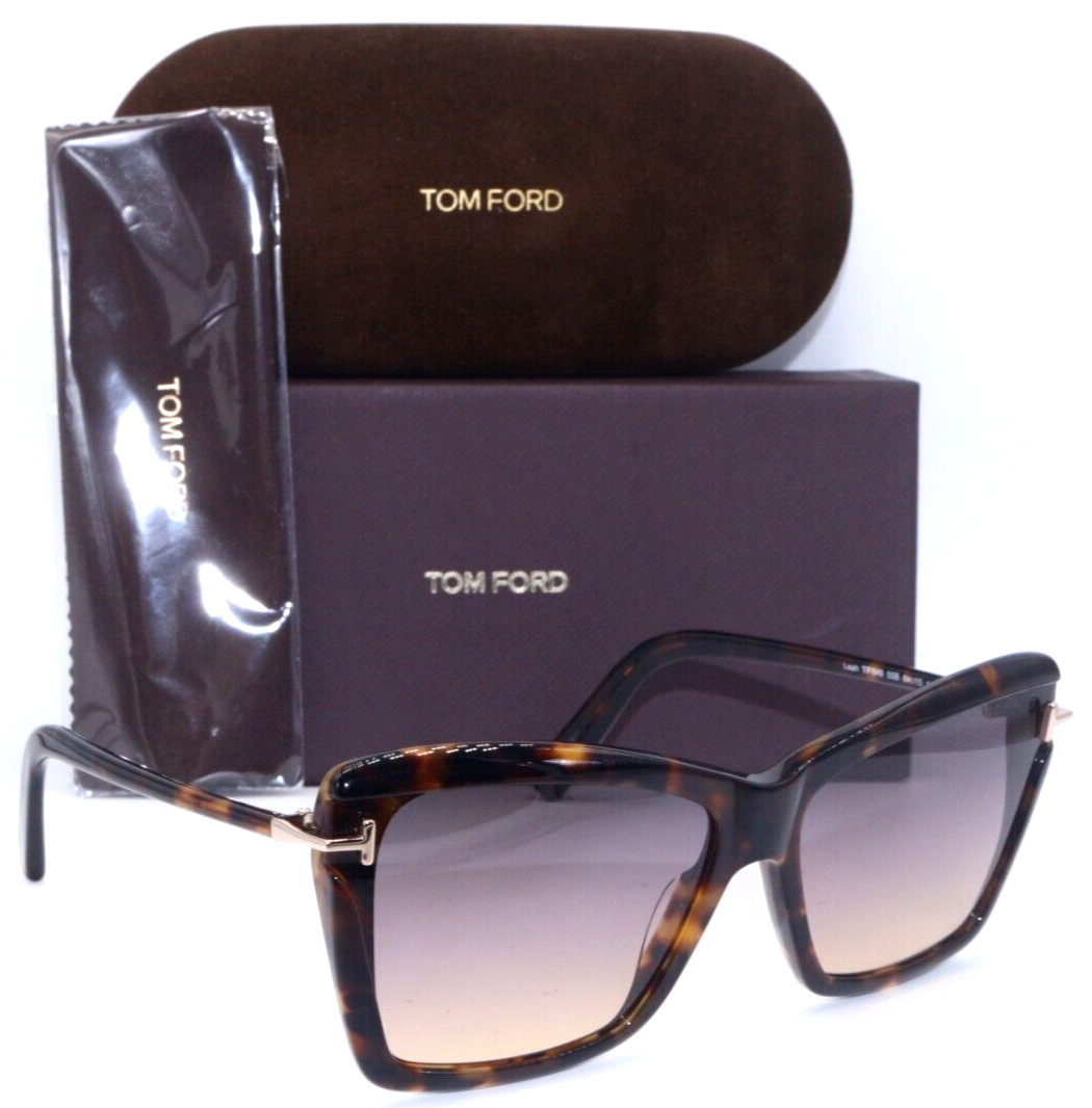 TOM FORD LEAH TF 849 55B HAVANA W/PINK GRADIENT LENS AUTHENTIC SUNGLASSES 64-15
