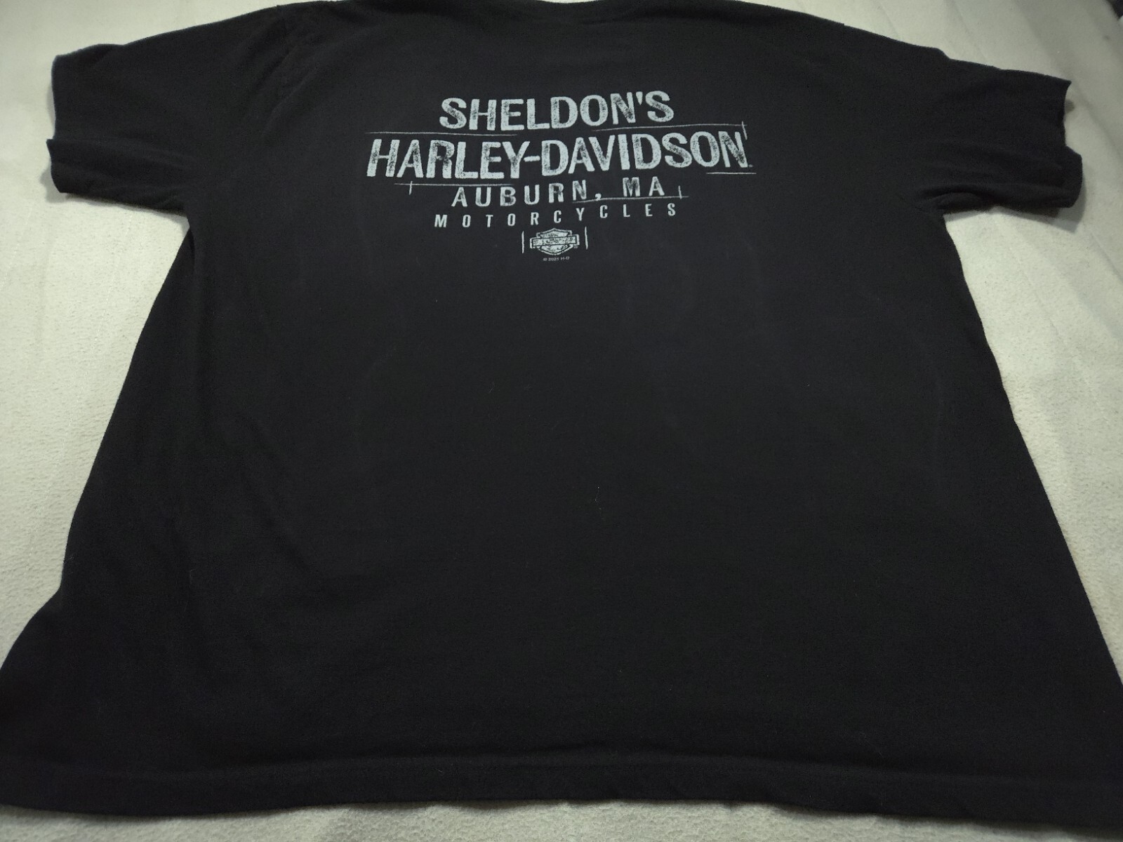 Harley Davidson Shirt Mens 2XL Black Freedom Trike Auburn MA Graphic Tee USA