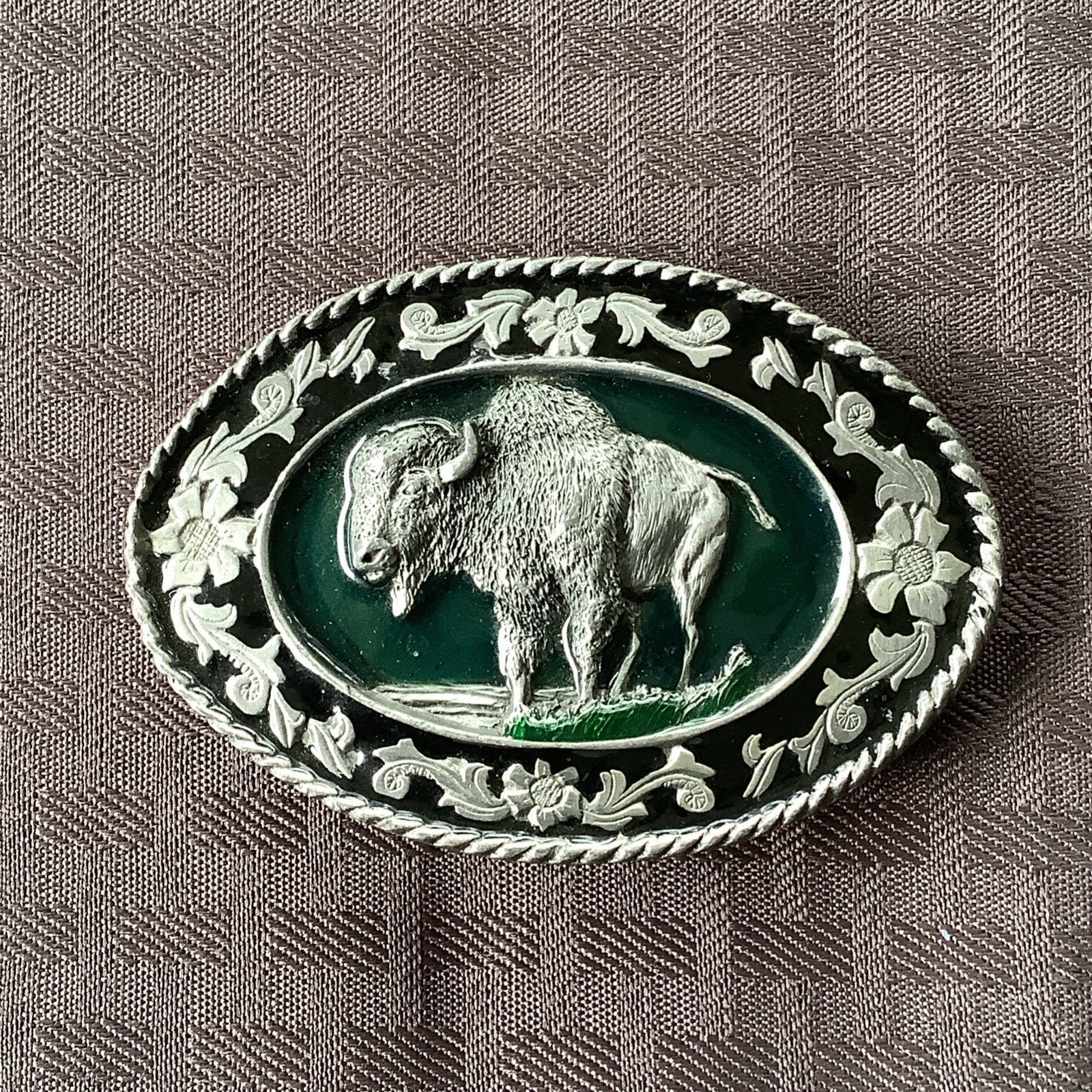 Assorted Vintage Collection Lot Of 4 Belt Buckles Brass,Pewter Very Nice