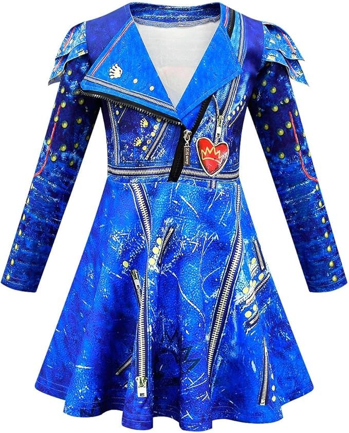 Girls Evie Halloween Costume Descendants Cosplay Size 5-6 (120)