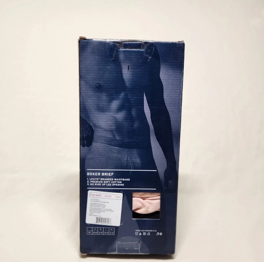 Levi’s 5 Pack Men’s Boxer Briefs 100% Cotton S (28-30)