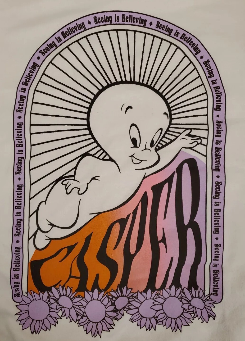 Casper the Friendly Ghost Sweatshirt Seeing is Believing XS S M L XL 2X 3X NEW