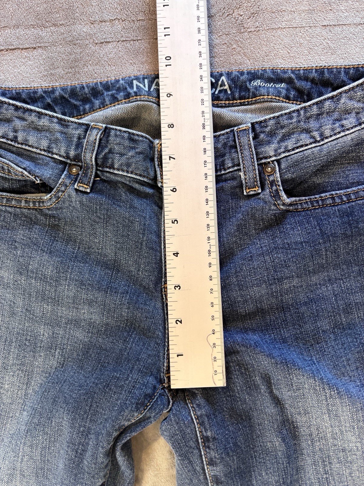 Nautica Womens Jeans sz 2/26R Medium Wash Classic Bootcut Stretch Wide Leg