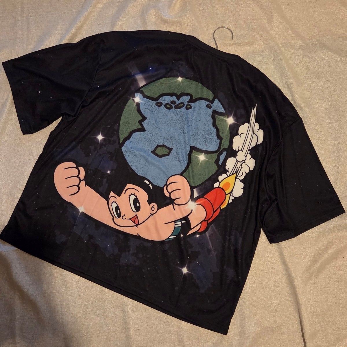 Astro Boy Mighty Atom Graphic T-Shirt XL Black Osamu Tezuka Anime