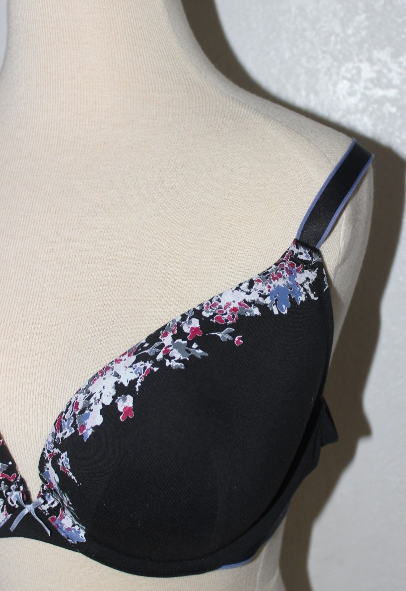 Cacique Sample Brandix Bra Size 38 D Underwire Light Pad Floral Full Coverage