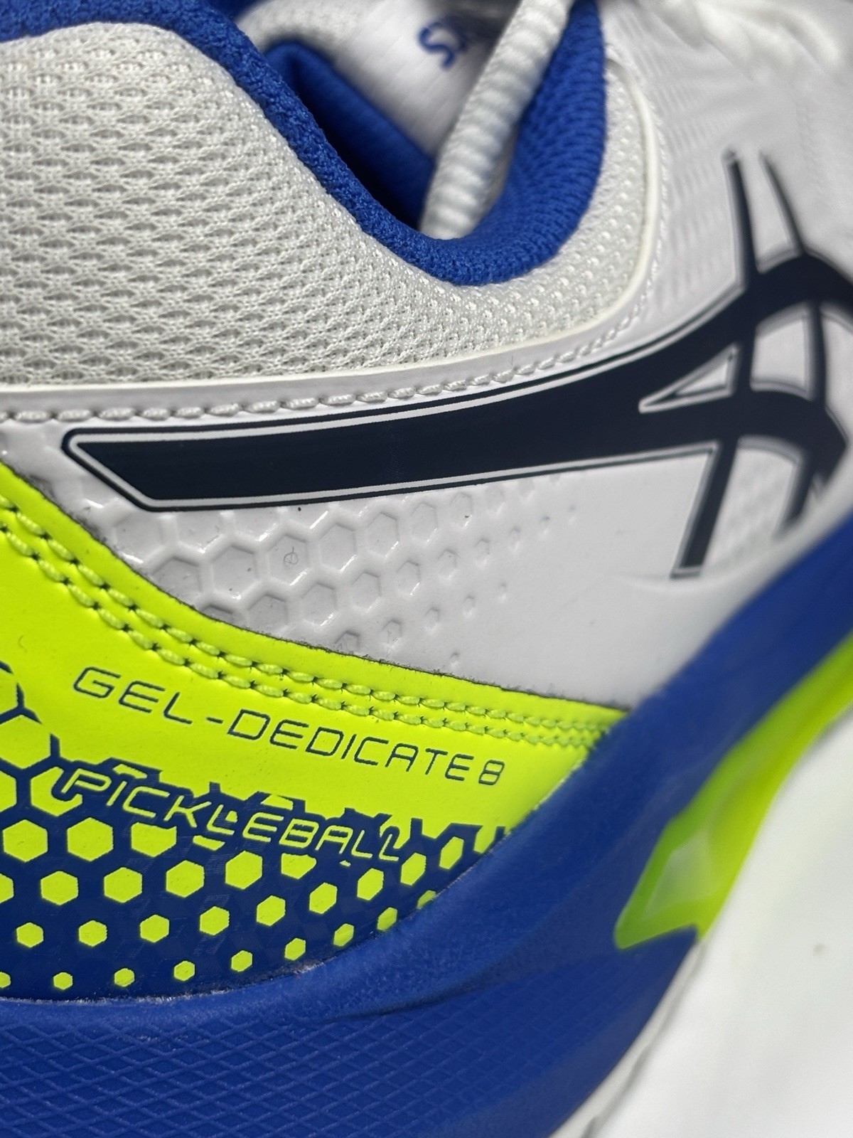 Asics Gel Dedicate 8 Pickleball Tennis Shoes White Black Mens Sz 10 1041A409-103