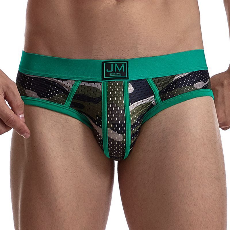 JOCKMAIL Men Shorts Cool Mesh Briefs Underwear Bulge Pouch Breathable Underpants