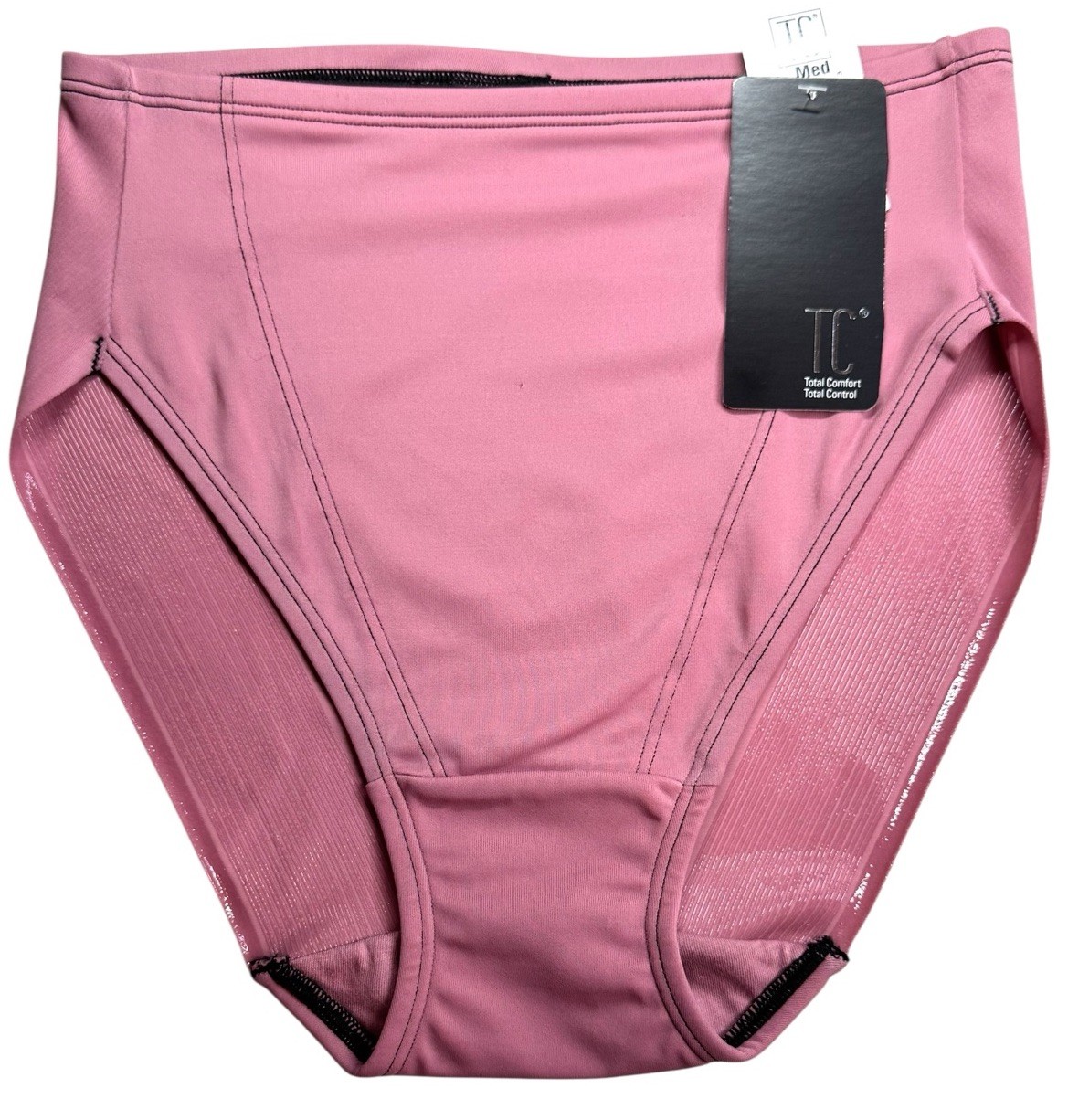 TC FINE INTIMATES Women’s Shaping Hi Cut Brief Panty Pink Rose MEDIUM Control M