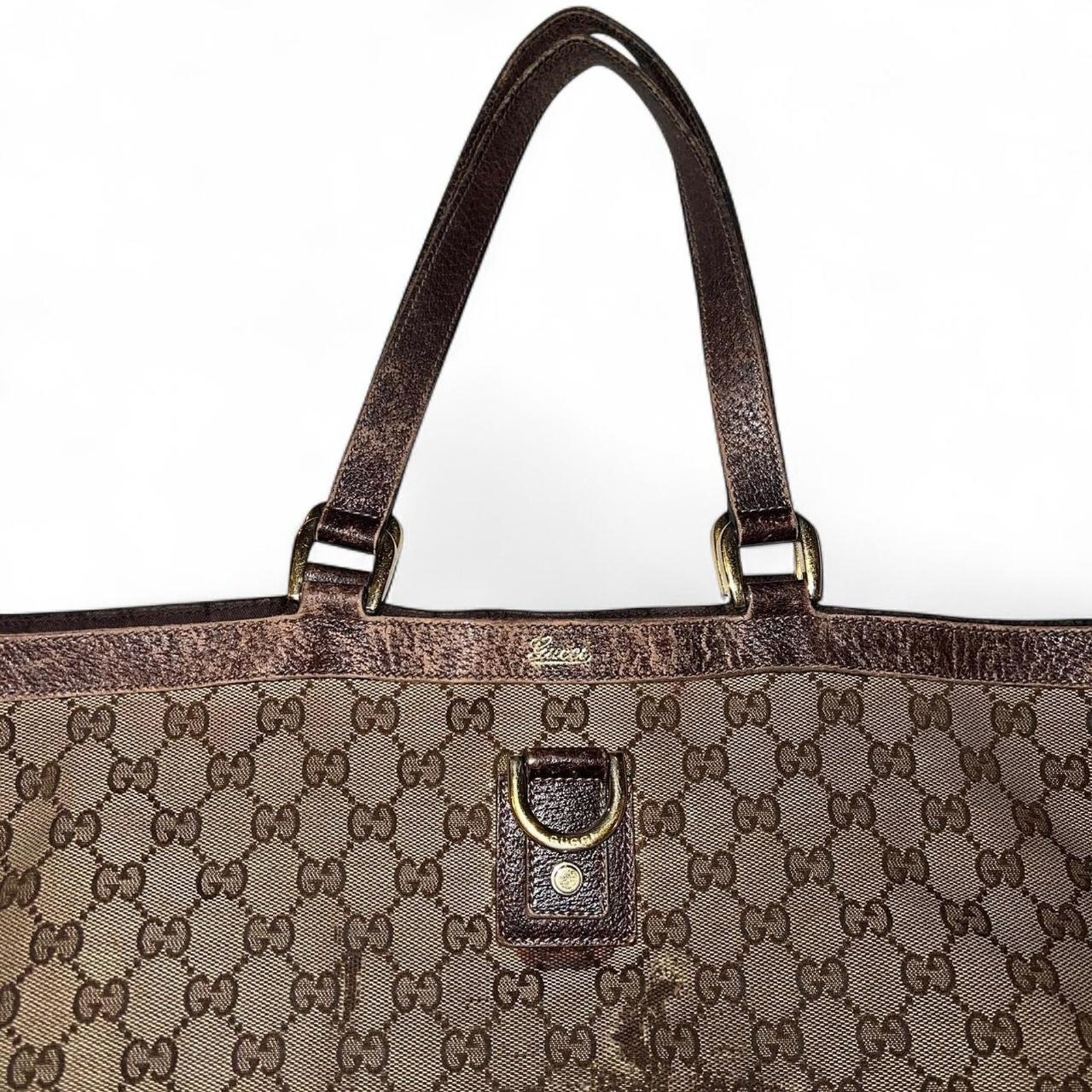 Gucci GG Supreme Monogram Canvas Large Tote Bag Vintage Y2K Made in Italy