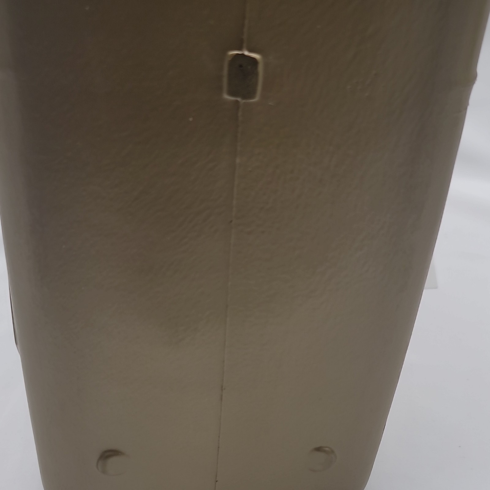 Great Bag Co. Embossed Beige Tote with Buckle Closure and Bottom Studs
