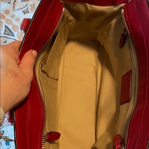 Coach Legacy handbag in black cherry