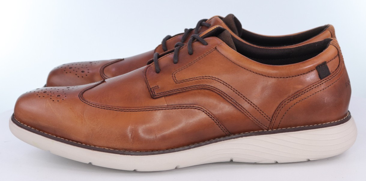 Rockport Garett Trutech $150 Men’s Wingtip Oxfords Dress Shoes Size 13 (W) Wide
