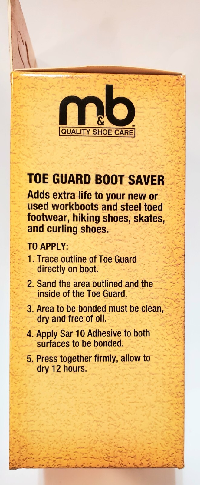 Moneysworth & Best Toe Guard Boot Saver color Tan Small 1 Pair