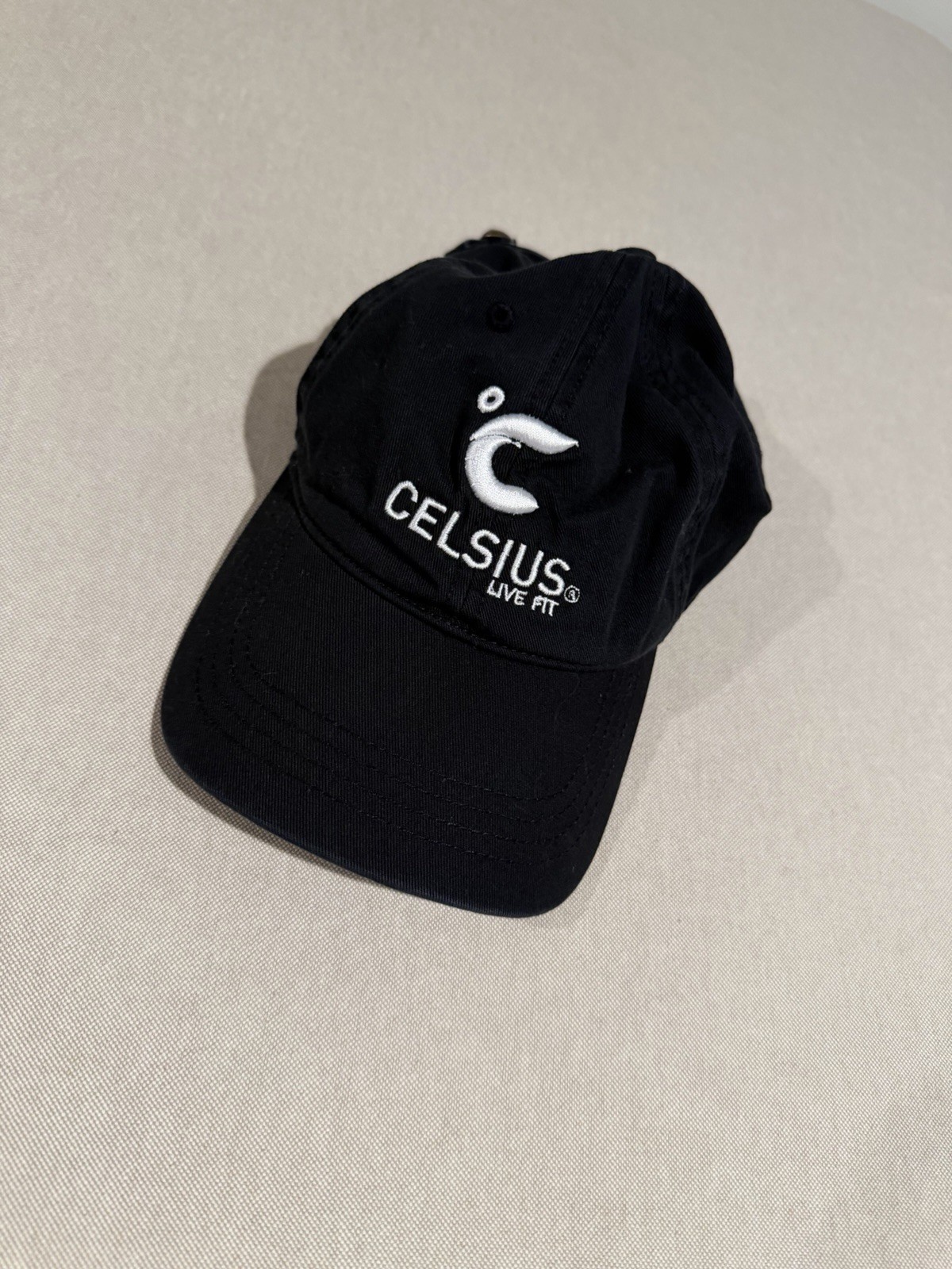 Celsius Energy DRINK Live Fit Hat 3D Embroidered Black Baseball Cap Beverage