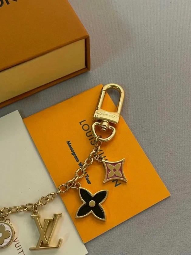 LV Monogram Idylle Bag Accessory Charm Chain Key Holder Gold 🚀