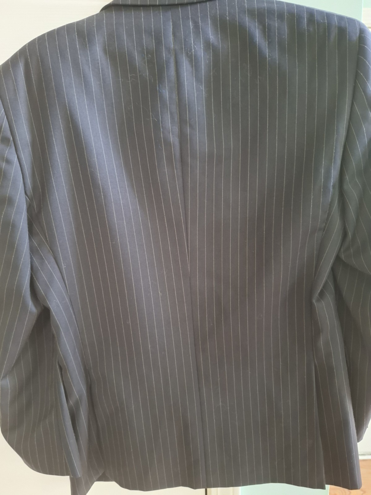 Tommy Hilfiger Mens Blue Pinstripe Performance Two Button Blazer Jacket Size M