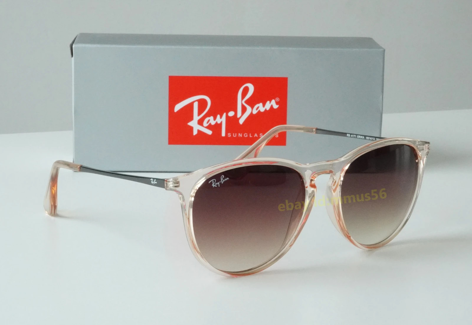 Ray-Ban Erika Color Mix RB4171 54mm Brown Gradient Transparent Brown Sunglasses