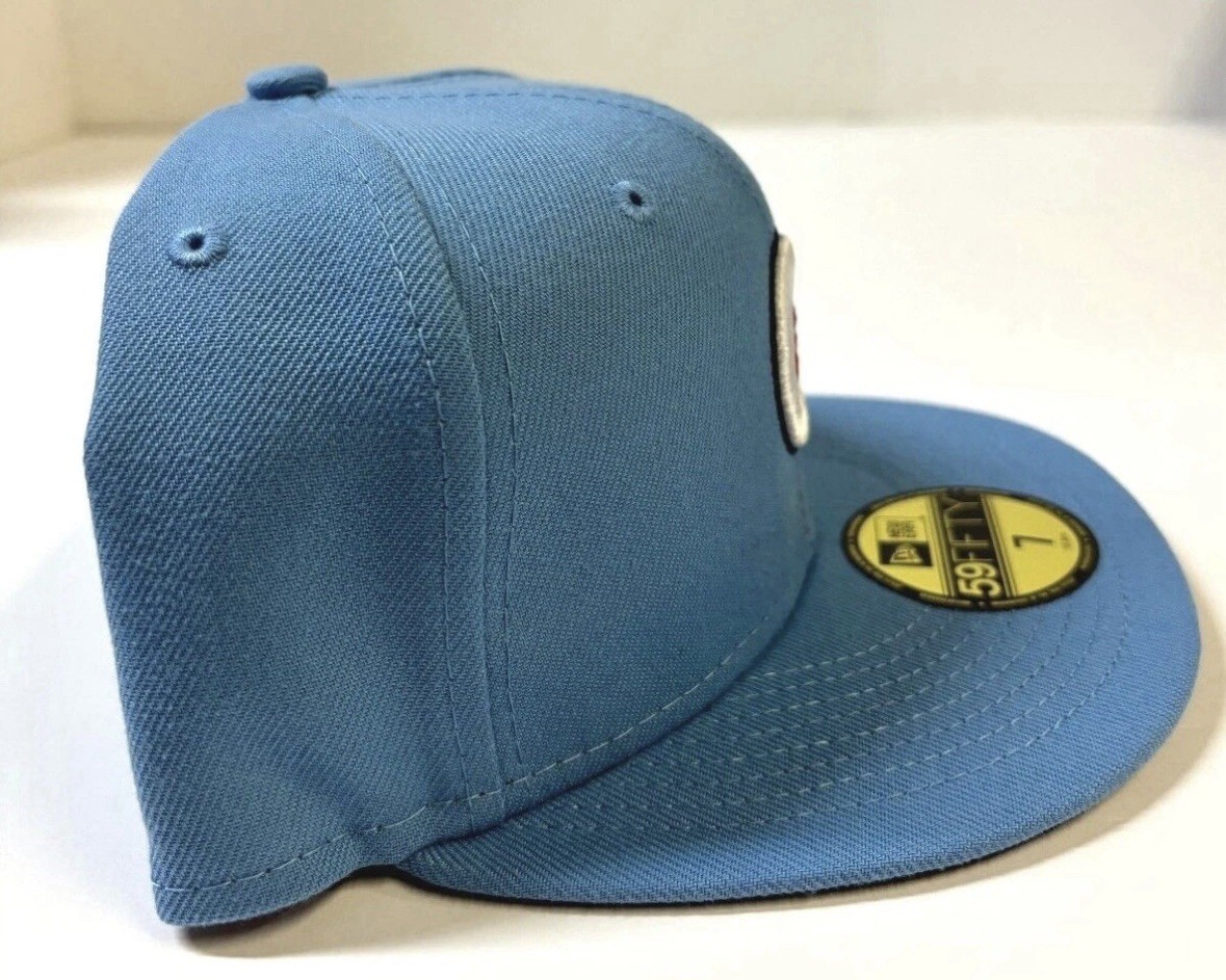 CHICAGO CUBS NEW ERA 59FIFTY CITY CONNECT FITTED HAT CAP LIGHT SKY BABY BLUE WOW