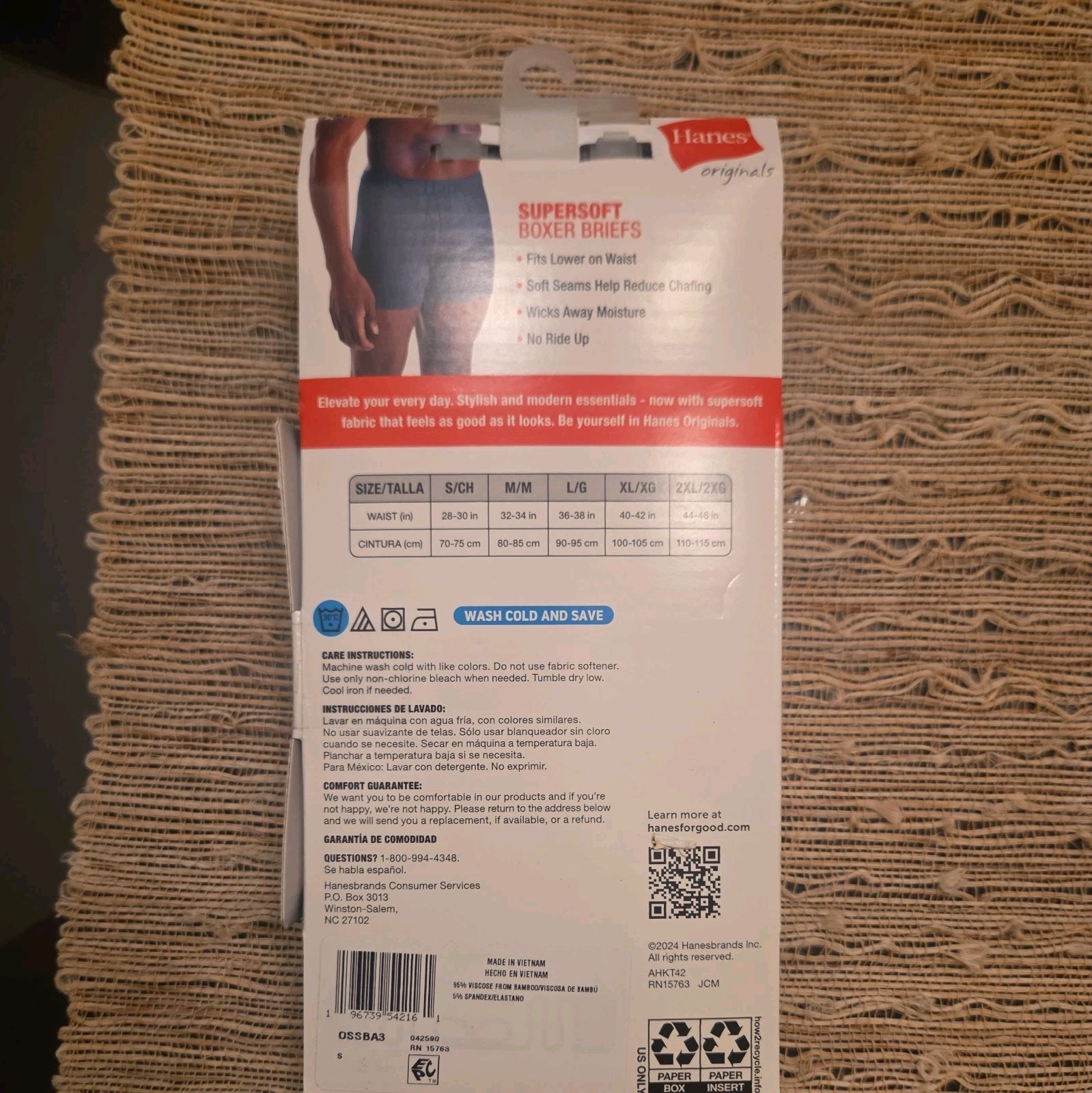 Hanes Boxer BRIEFS 3 PACK SIZE SMALL