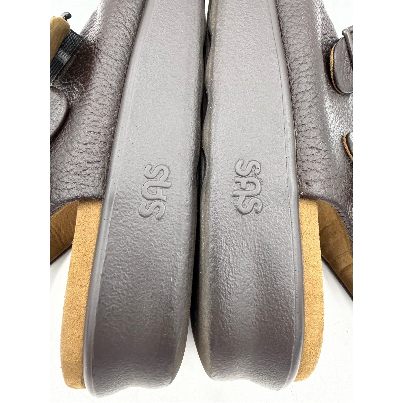 SAS Bravo Sandals Men 11.5M Dark Brown Leather Comfort Adjustable Buckles USA