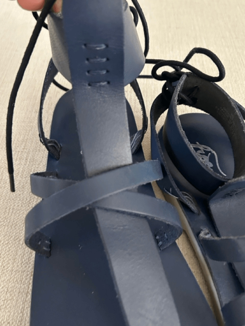Free People Sandals Vacation Day Boho Gladiator Navy EU40/US9-9.5, NWOT