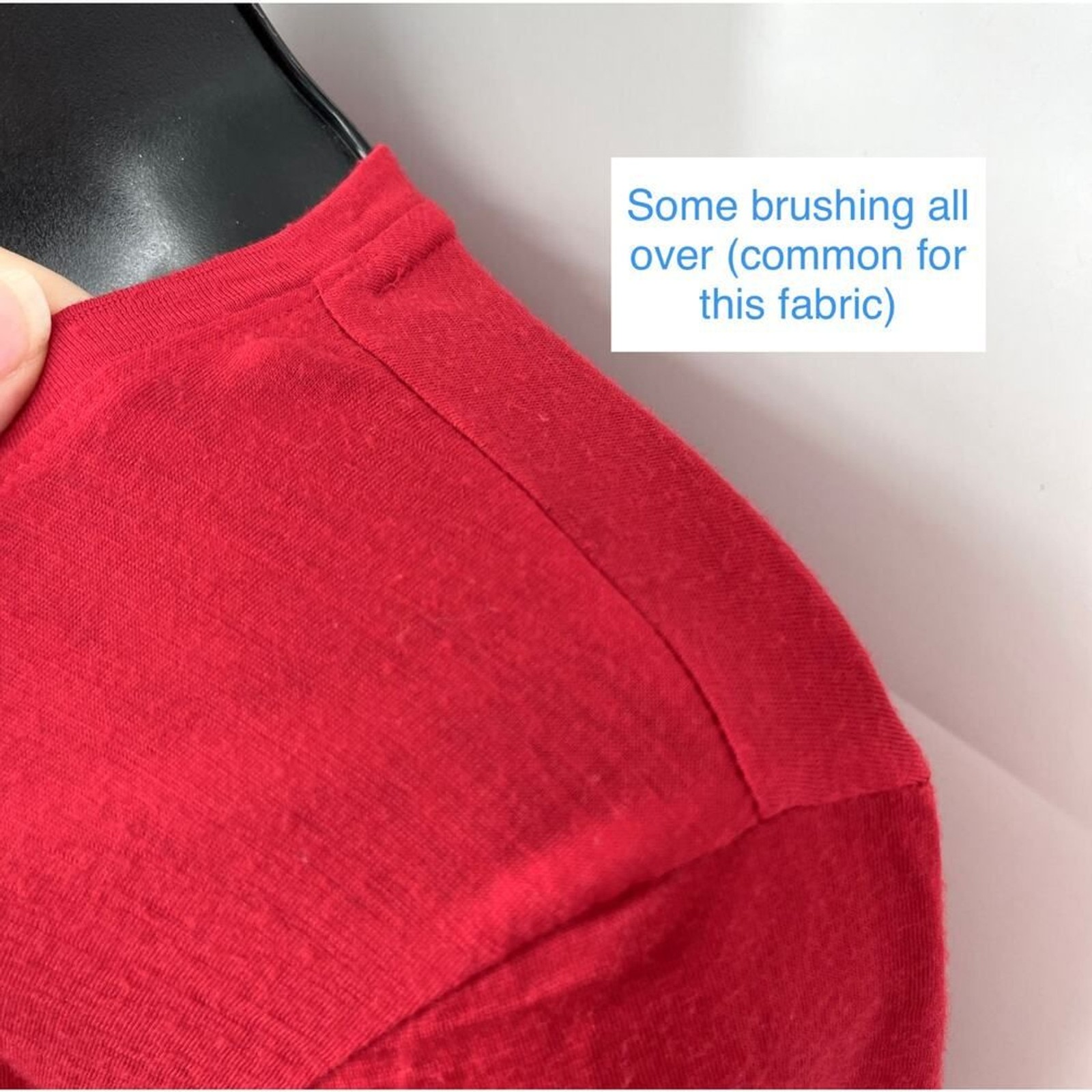 Seg’ments Merino Wool V-Neck Tunic Top Sz M Red Pleated Texture Lace Lightweight