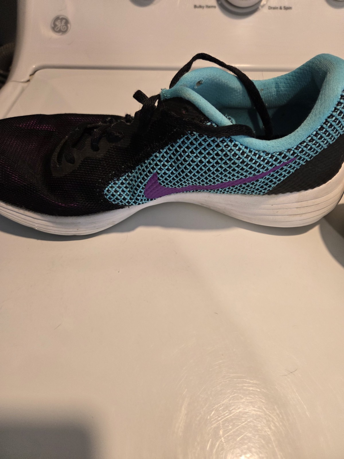 Nike Revolution 3 Teal, Black, And Purple Athletic Shoe Women’s Size 10