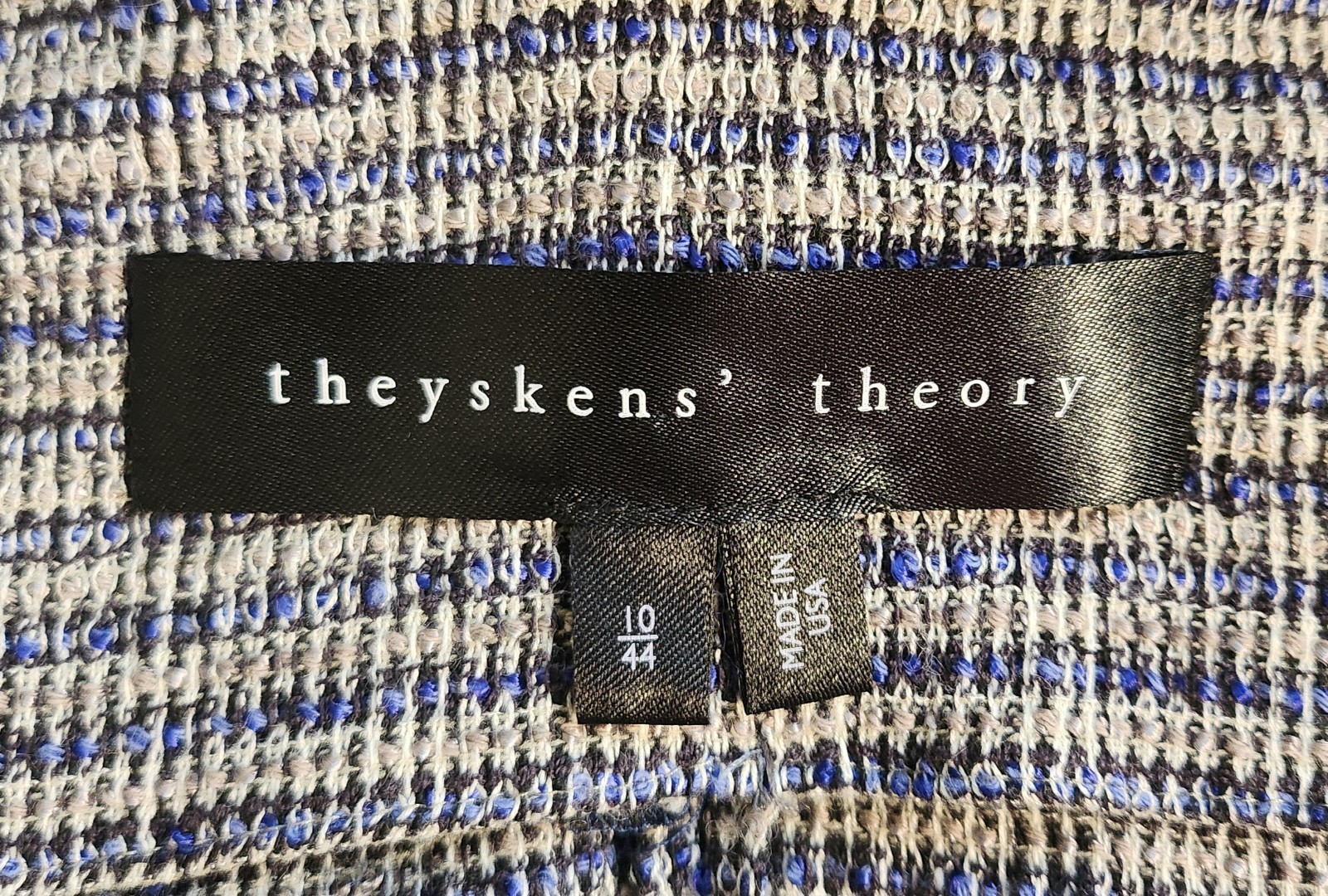 Theyskens’ Theory Jacket Top Clothing 82/89 Jossak Fixa Blue Tweed S10
