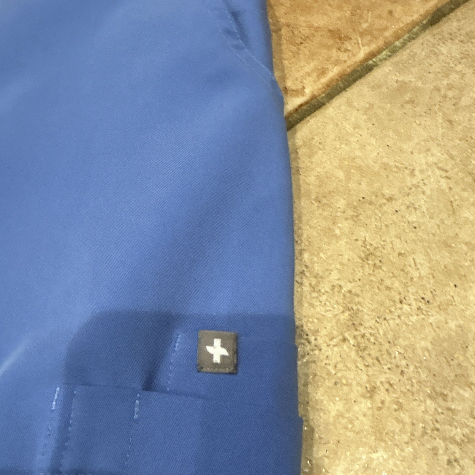 FIGS Unisex Blue Solid Medical Scrub Pants with Drawstring Waistband Bottoms
