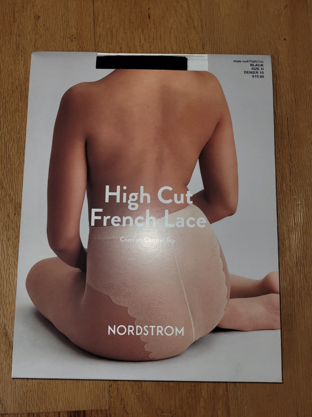 Nordstrom High Cut French Lace Sheer Tights with Control Top Choose Size/Color