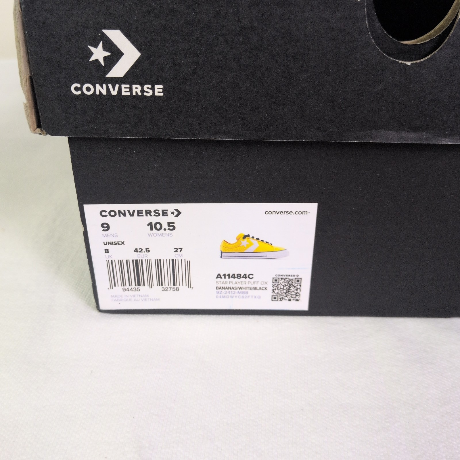 Converse Star Player 76 Puff Low Top sneaker in a ‘Bananas’ yellow M9/W10.5