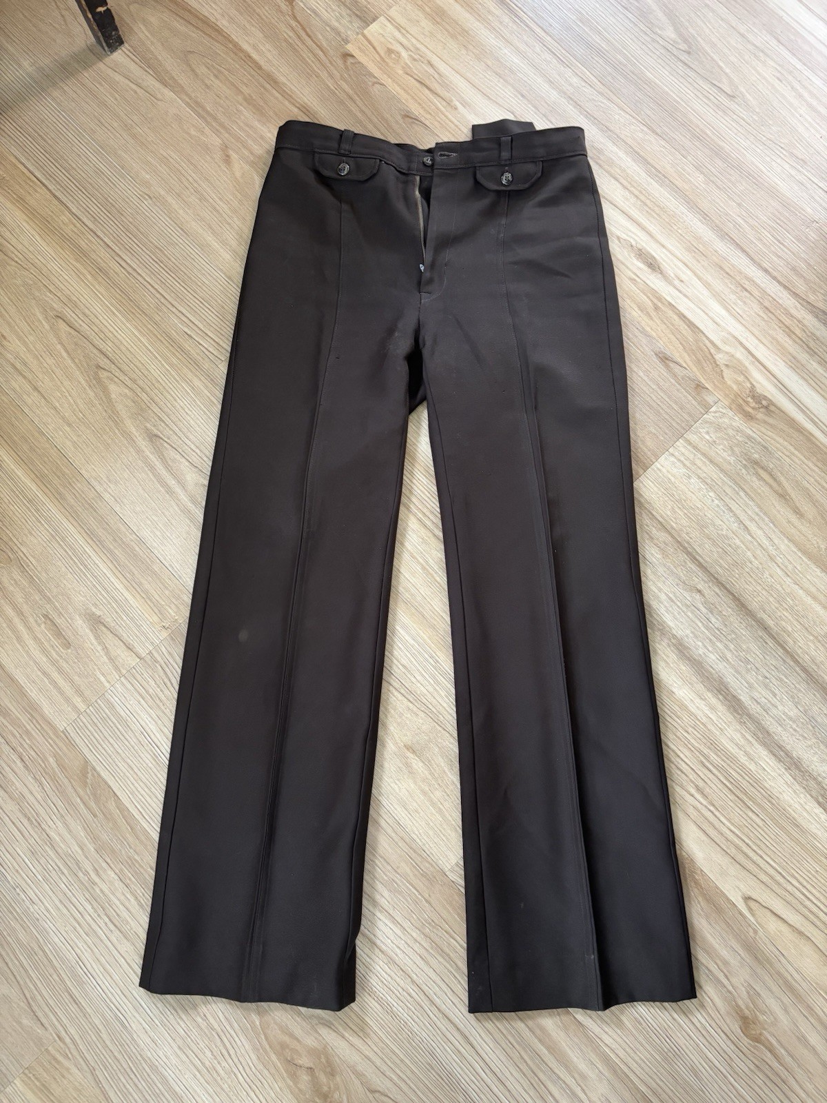Men’s Brown Solid 3-Piece Formal Suit Satin Polyester 42L 32×32