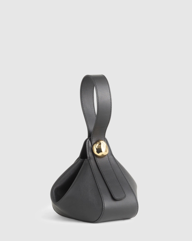 The Sculpted Metal Wristlet Bag