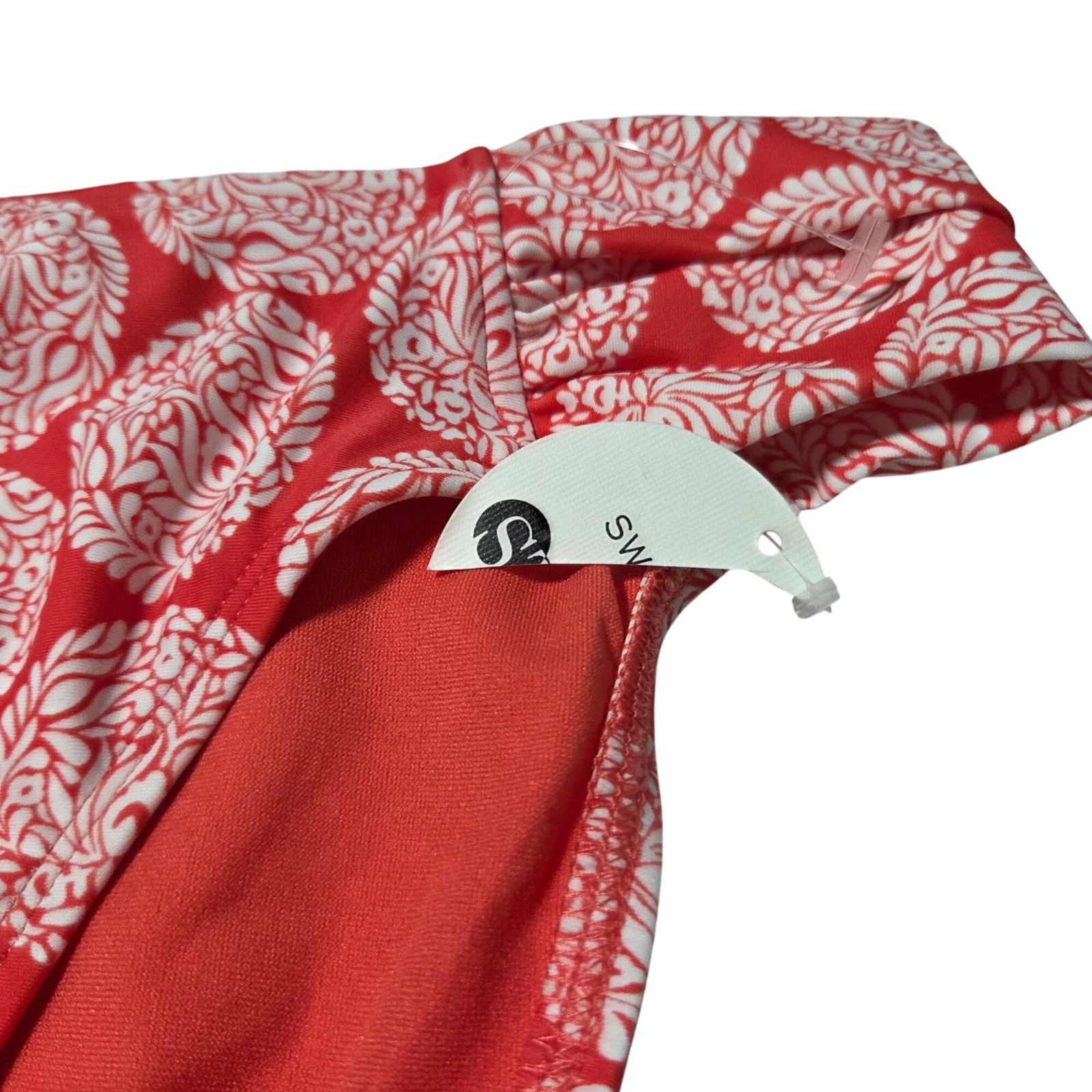 Stylus High Waist Bikini Bottoms Size Medium Red White Swimsuit Swimwear Beach