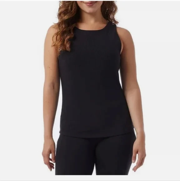 NWT 32 Degrees Cool Women’s Tank with Built in Removable Bra Textured