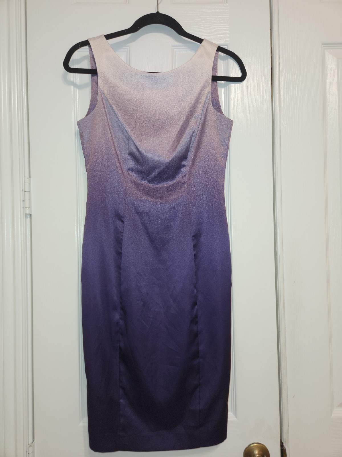 Venus Dress Purple Ombre Sleeveless Sheath Knee Length Gradient Party Dress Sz 4