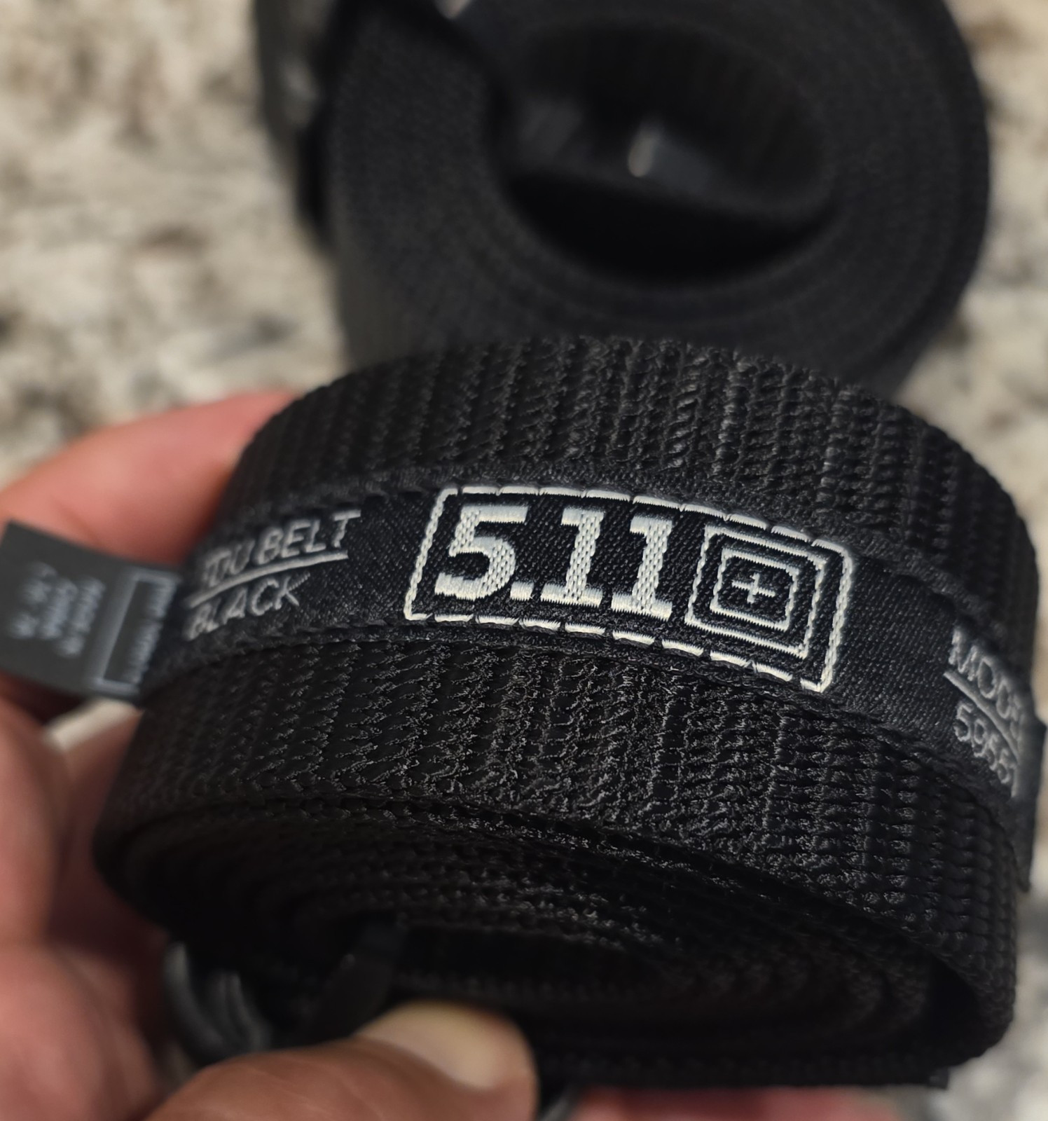 5.11 TDU Military/Webbed Belt 1.5in Black Adjustable Buckle Mens Size L Lot of 2