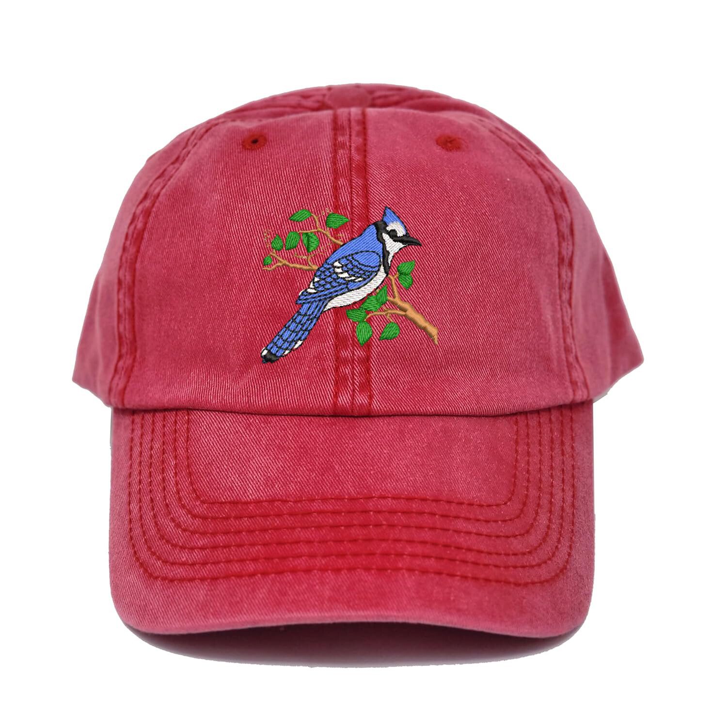 Blue jay bird embroidered dad hat, Blue jay bird embroidered cap custom make cap