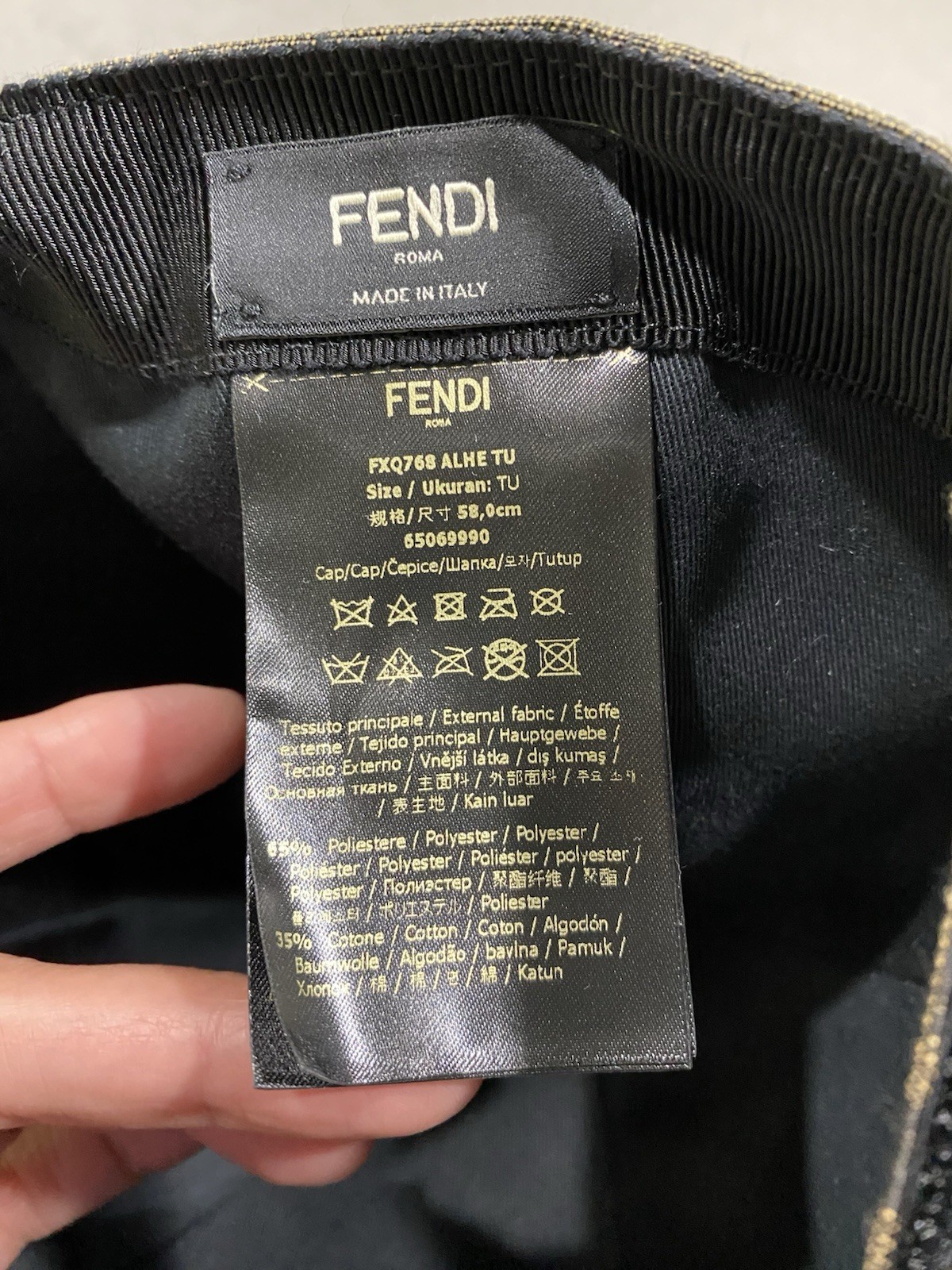 Fendi FF Jacquard Baseball Cap! Original Receipt!