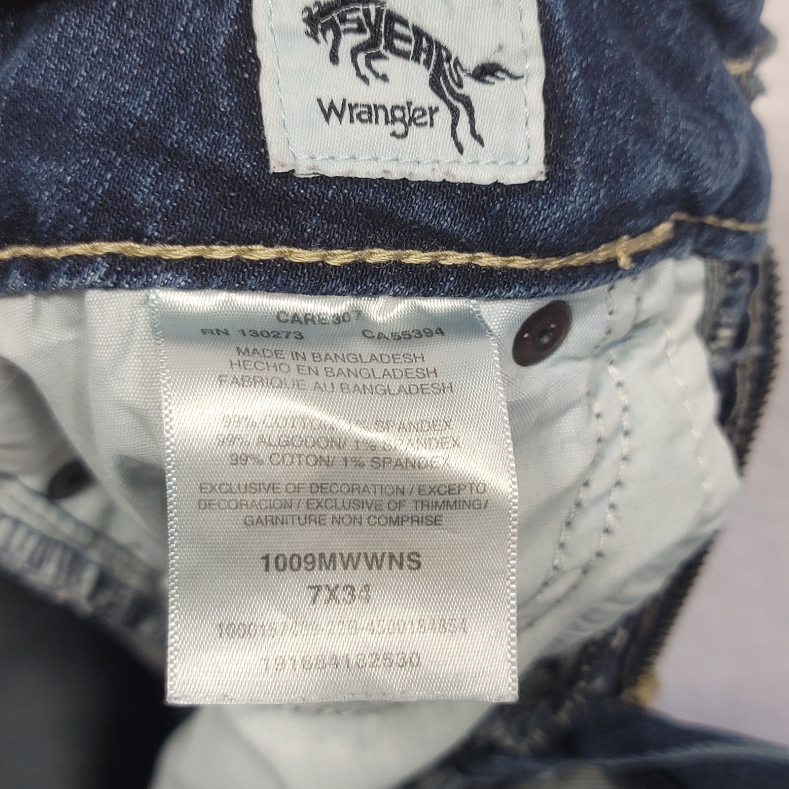 Wrangler 75 Years Flare Leg Blue Denim Bell Bottoms Jean 7X34 (29×31) Cowgirl