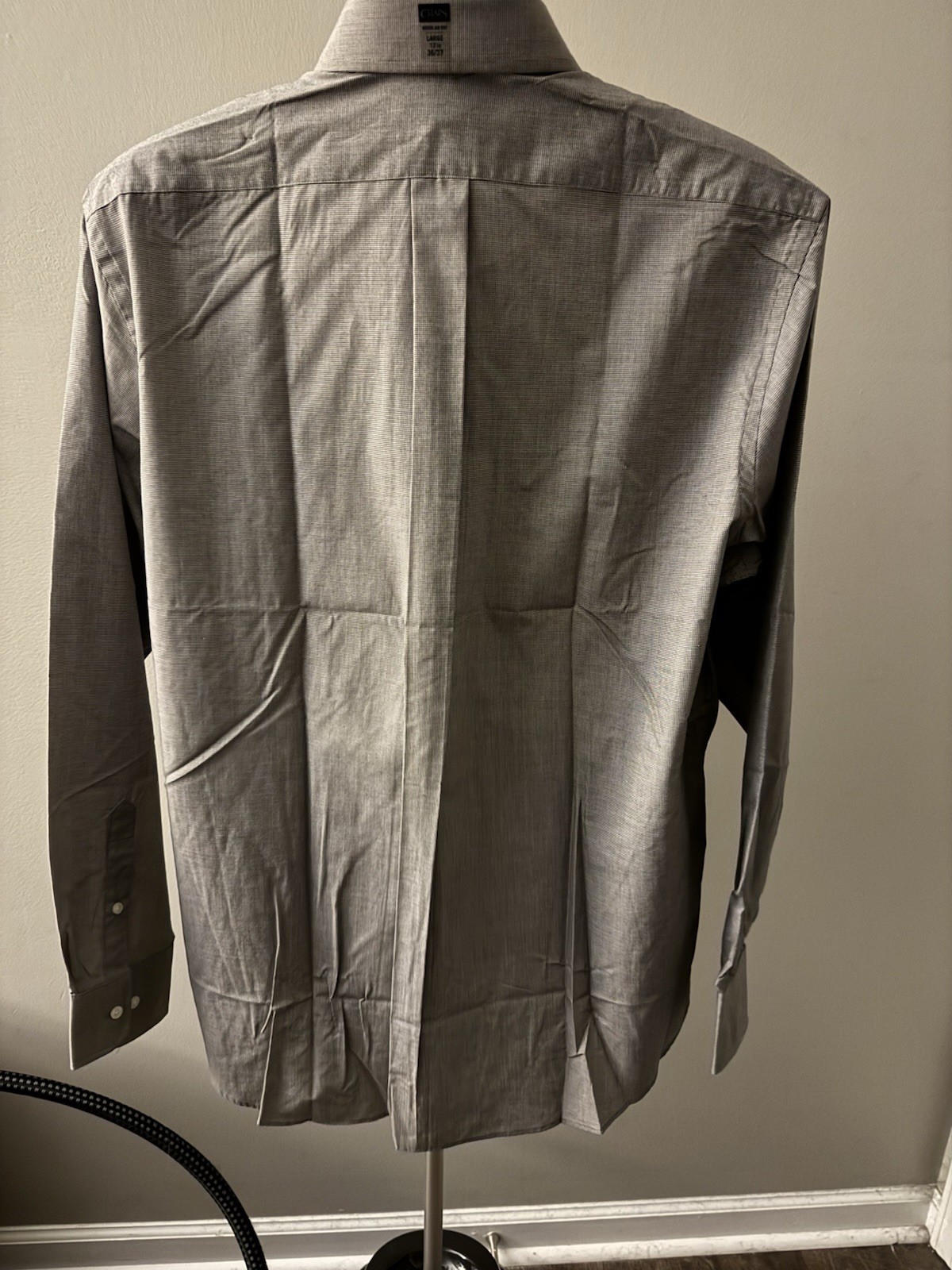 NWT Mens Size 17.5 36/37 Chaps Essentials Wrinkle Free Regular Fit Dress Shirt