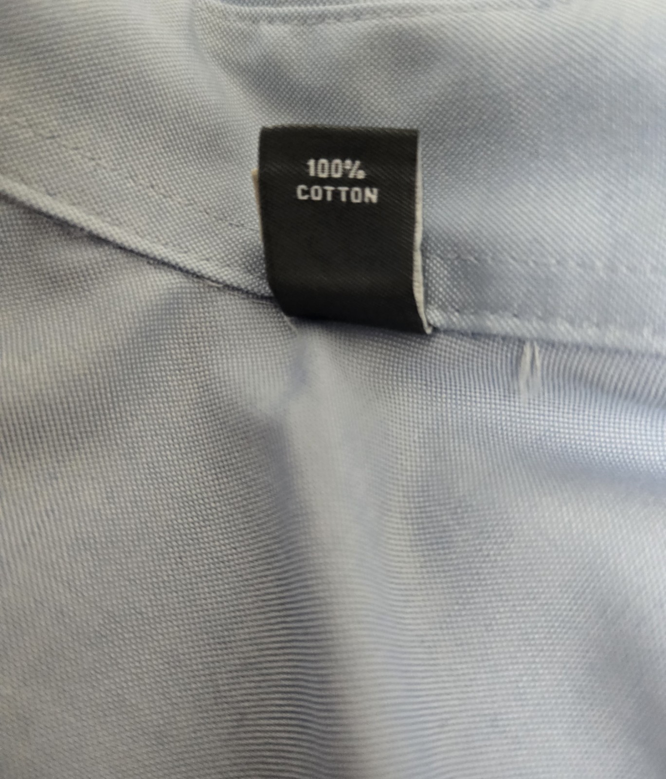 Van Heusen Non-Iron 100% Cotton Blue Collared Button-Down Shirt XS