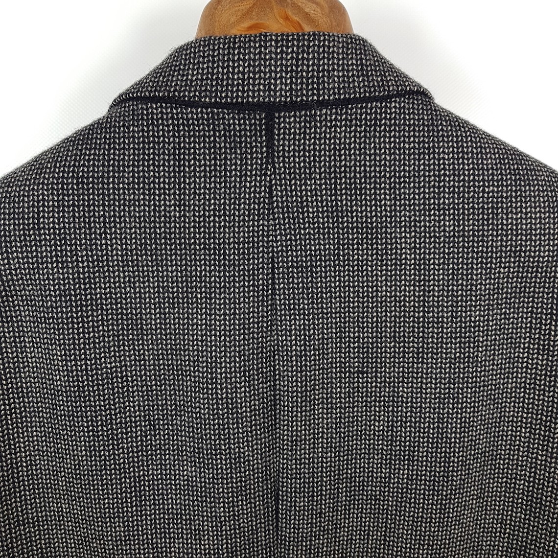Barutti Jacket Coat Mens Size 28 Black Gray Beige Polka Dot Wool Cashmere Jacket